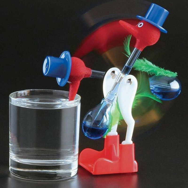 Novelty Retro Glass Happy Drinking Bird Bobbing Dipping Dippy Duck Toys