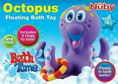 Nuby Bathtime Fun Octopus Hoopla, Purple  Bath Toy Preschool Baby Kid Child Pool